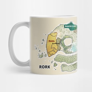 Map of Rork (with major regions) Mug